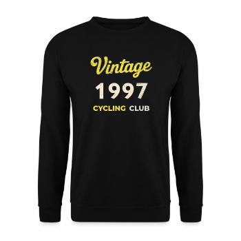 Vintage 1997 – Cycling Club Retro Birth Year - Unisex Sweatshirt - black - Front - Alina (178cm) & Michal (187cm)