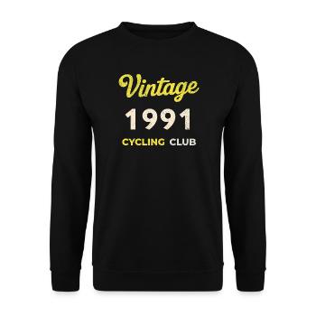 Millésime 1991 – Année de naissance rétro du Cycling Club - Sweat-shirt Unisexe - noir - Devant - Alina (178cm) & Michal (187cm)