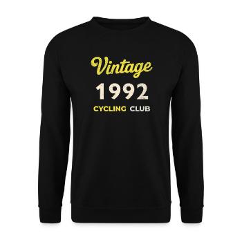 Vintage 1992 – Cycling Club Retro Birth Year - Unisex Sweatshirt - black - Front - Alina (178cm) & Michal (187cm)