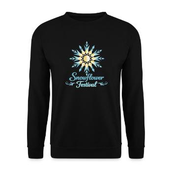 Sonnenblumenfest - Unisex Pullover - Schwarz - Vorne - Alina (178cm) & Michal (187cm)