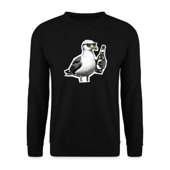 Côte de la Bière de la Mouette - Sweat-shirt Unisexe - noir - Devant - Alina (178cm) & Michal (187cm)