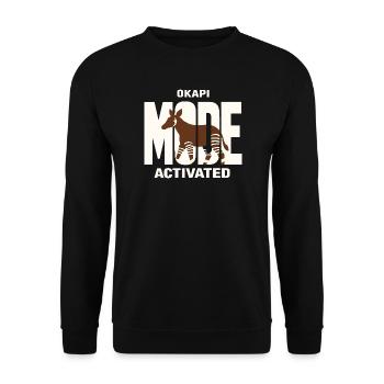 Okapi Lovers Okapi Animal Rare Wildlife Love - Unisex Sweatshirt - black - Front - Alina (178cm) & Michal (187cm)