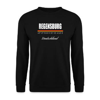 Regensburg - Unisex Pullover - Schwarz - Vorne - Alina (178cm) & Michal (187cm)