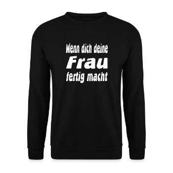 Frau - Unisex Pullover - Schwarz - Vorne - Alina (178cm) & Michal (187cm)
