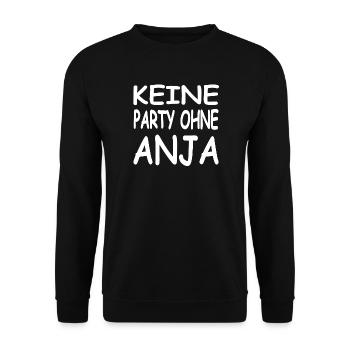 Anja - Unisex Pullover - Schwarz - Vorne - Alina (178cm) & Michal (187cm)