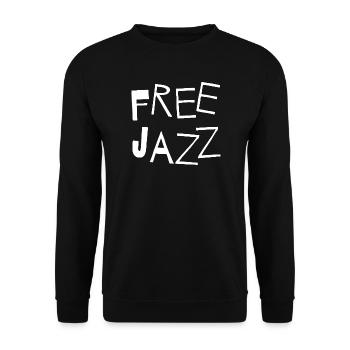 Free Jazz Bold Typography Tee - Unisex Sweatshirt - black - Front - Alina (178cm) & Michal (187cm)