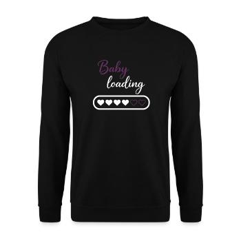 Progression du chargement cardiaque du bébé - Sweat-shirt Unisexe - noir - Devant - Alina (178cm) & Michal (187cm)