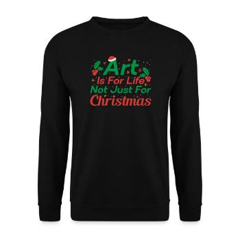 Artist Painter Graphic Art For Christmas Art Gifts - Unisex Pullover - Schwarz - Vorne - Alina (178cm) & Michal (187cm)
