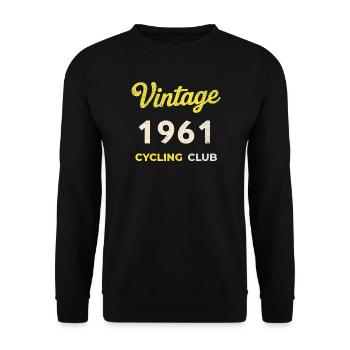 Vintage 1961 – Cycling Club Retro Birth Year - Unisex Sweatshirt - black - Front - Alina (178cm) & Michal (187cm)