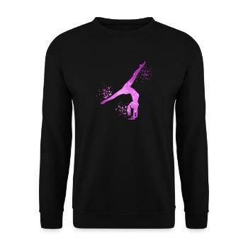 Gymnaste Fille Gymnastique Acrobatie - Sweat-shirt Unisexe - noir - Devant - Alina (178cm) & Michal (187cm)