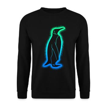 Pinguine Kinder Herren Jungen Pinguin - Unisex Pullover - Schwarz - Vorne - Alina (178cm) & Michal (187cm)