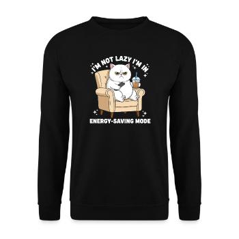 Mode économie d’énergie cathol - Sweat-shirt Unisexe - noir - Devant - Alina (178cm) & Michal (187cm)