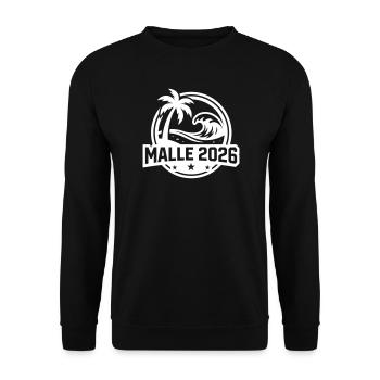 Malle 2026 Beach Palm Trees - Unisex Sweatshirt - black - Front - Alina (178cm) & Michal (187cm)