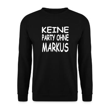 Markus - Unisex Pullover - Schwarz - Vorne - Alina (178cm) & Michal (187cm)