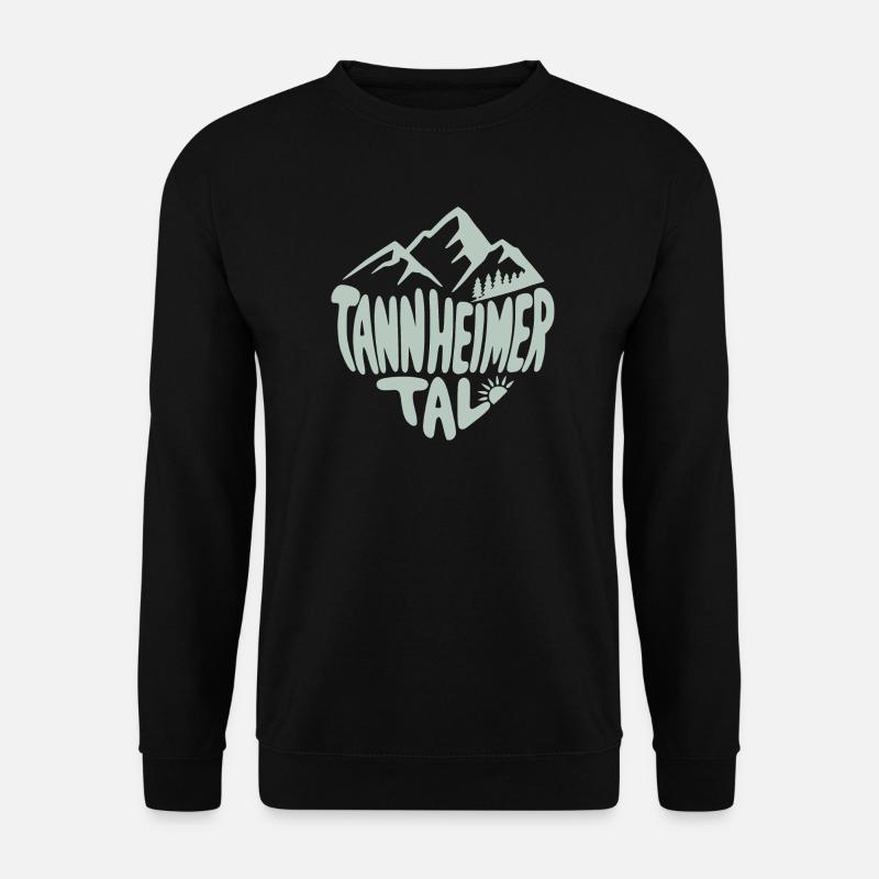 Tannheimer Tal Alpenmotiv - Unisex Pullover - Schwarz