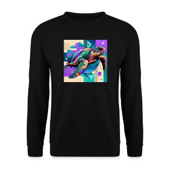 tortue - Sweat-shirt Unisexe - noir - Devant - Alina (178cm) & Michal (187cm)