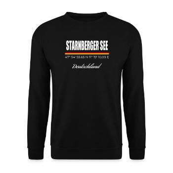 Starnberger See - Unisex Pullover - Schwarz - Vorne - Alina (178cm) & Michal (187cm)