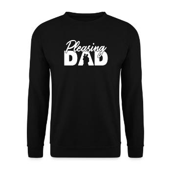 Angenehme ästhetische Typografie Minimalistischer Slogan - Unisex Pullover - Schwarz - Vorne - Alina (178cm) & Michal (187cm)