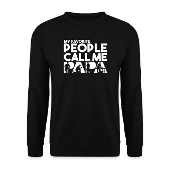 Carpenter Papa Woodworker Joiner Father Silhouette - Unisex Sweatshirt - black - Front - Alina (178cm) & Michal (187cm)