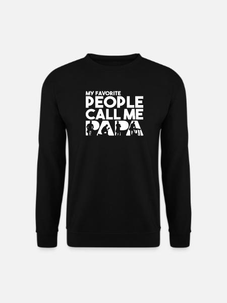 Zimmermann Papa Holzarbeiter Tischler Vater Silhouette - Unisex Pullover - Schwarz