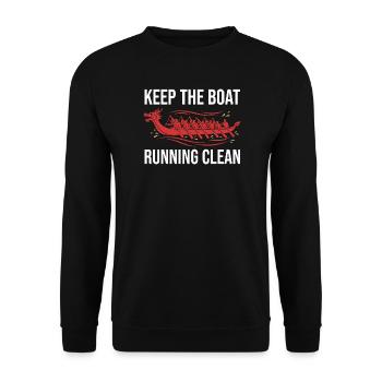 Dragon Boat Club Paddler Team Dragon Boat Gift - Unisex Sweatshirt - black - Front - Alina (178cm) & Michal (187cm)