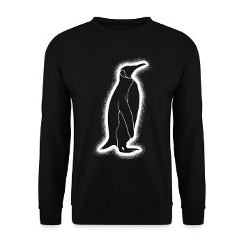 Pinguine Herren Kinder Jungen Pinguin - Unisex Pullover - Schwarz - Vorne - Alina (178cm) & Michal (187cm)