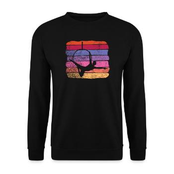Aerialist Vintage Aerial Ring Lyra Air Ring - Unisex Sweatshirt - black - Front - Alina (178cm) & Michal (187cm)