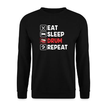 Batteries, batteurs, baguettes - Sweat-shirt Unisexe - noir - Devant - Alina (178cm) & Michal (187cm)