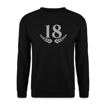 18 - Unisex Sweatshirt - black - Front - Alina (178cm) & Michal (187cm)