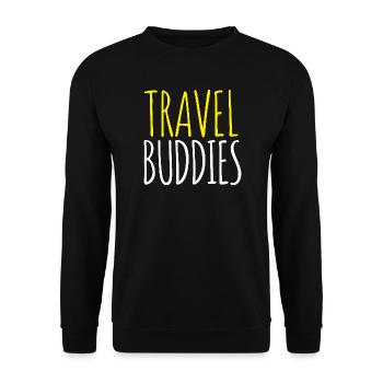 Travel Buddies  - Unisex Pullover - Schwarz - Vorne - Alina (178cm) & Michal (187cm)