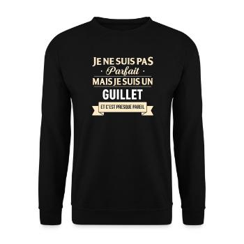 Je Ne Suis Pas Parfait Mais Je Suis Un Guillet ... - Sweat-shirt Unisexe - noir - Devant - Alina (178cm) & Michal (187cm)