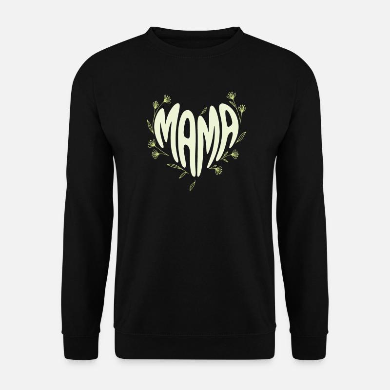 Mama Blütenherz - Unisex Pullover - Schwarz