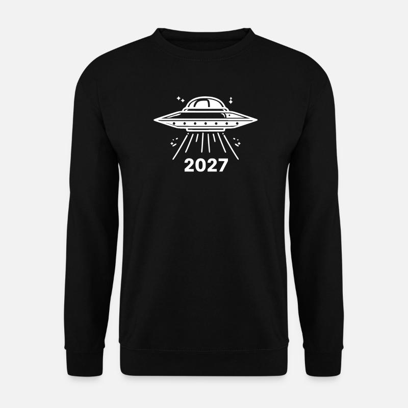 UFO white - Unisex Sweatshirt - black