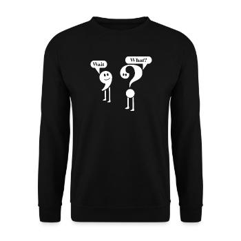 Lehrer für Englische Grammatik, Zeichensetzung Schüler - Unisex Pullover - Schwarz - Vorne - Alina (178cm) & Michal (187cm)