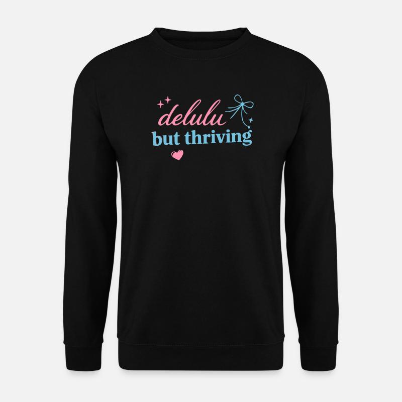 Delhu Thriving Script Logo - Unisex Sweatshirt - black