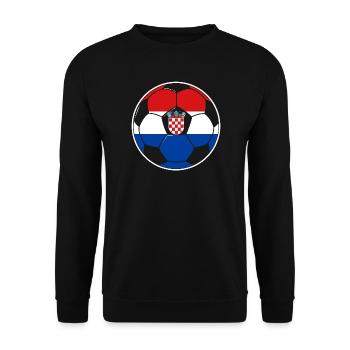 Football - Team Croatia - Unisex Sweatshirt - black - Front - Alina (178cm) & Michal (187cm)