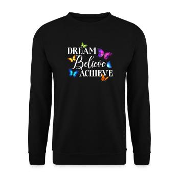 Inspiring Butterfly Monarch Butterfly Garden - Unisex Sweatshirt - black - Front - Alina (178cm) & Michal (187cm)