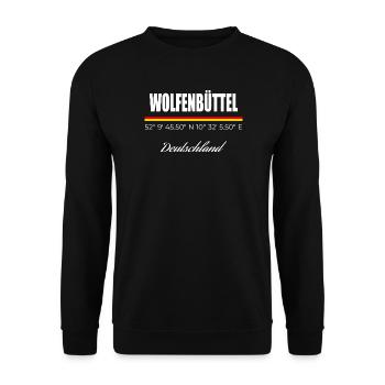 Wolfenbüttel - Unisex Pullover - Schwarz - Vorne - Alina (178cm) & Michal (187cm)