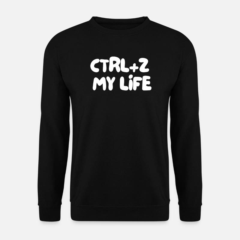 STRG+Z, MEIN LEBEN - Unisex Pullover - Schwarz
