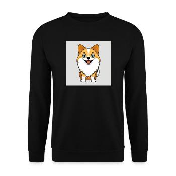 Dessin animé de chien - Sweat-shirt Unisexe - noir - Devant - Alina (178cm) & Michal (187cm)
