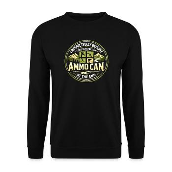 Only with cache at the destination | Geocaching Humor - Unisex Sweatshirt - black - Front - Alina (178cm) & Michal (187cm)