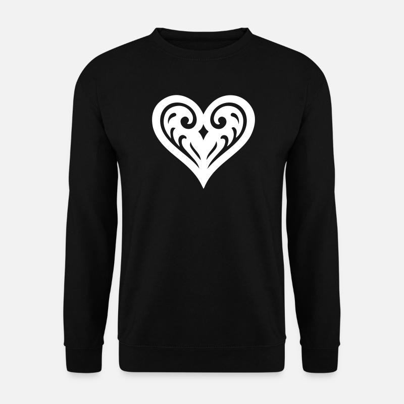 Heart Ornament Icon - Unisex Sweatshirt - black