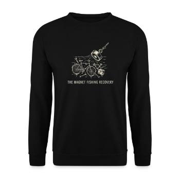 Magnetfischfang-Bergung – Kanalschätze - Unisex Pullover - Schwarz - Vorne - Alina (178cm) & Michal (187cm)