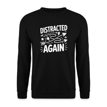 Distracted Again ADHS Chaos - Unisex Pullover - Schwarz - Vorne - Alina (178cm) & Michal (187cm)