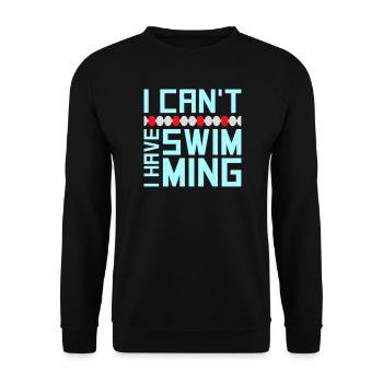 Je ne peux pas, j’ai une excuse de nageur drôle - Sweat-shirt Unisexe - noir - Devant - Alina (178cm) & Michal (187cm)