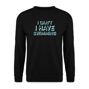 Je ne peux pas, j’ai une excuse de nageur drôle - Sweat-shirt Unisexe - noir - Devant - Alina (178cm) & Michal (187cm)