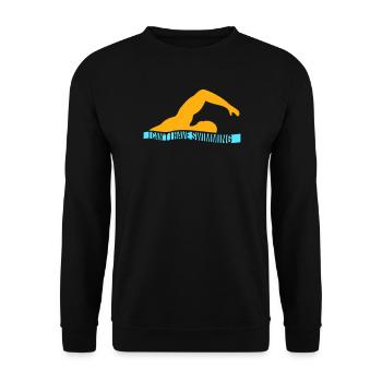 Je ne peux pas, j’ai une excuse de nageur drôle - Sweat-shirt Unisexe - noir - Devant - Alina (178cm) & Michal (187cm)