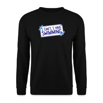 Je ne peux pas, j’ai une excuse de nageur drôle - Sweat-shirt Unisexe - noir - Devant - Alina (178cm) & Michal (187cm)