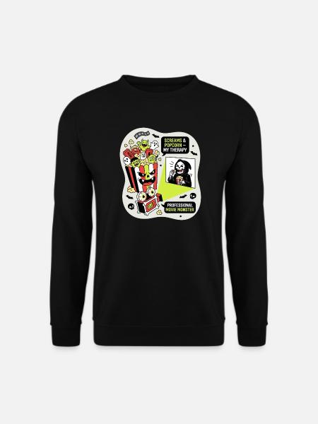 Popcorn Monster Therapy - Unisex Sweatshirt - black