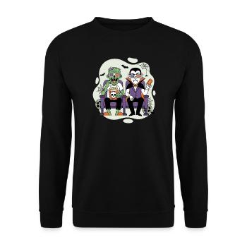 Soirée Films de Vampires et Zombies - Sweat-shirt Unisexe - noir - Devant - Alina (178cm) & Michal (187cm)
